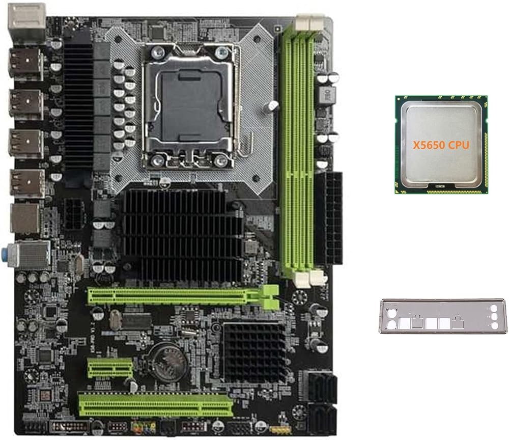 Lodokdre X58 Motherboard LGA1366 X5650 CPU DDR3 ECC Memory Graphics Card Support