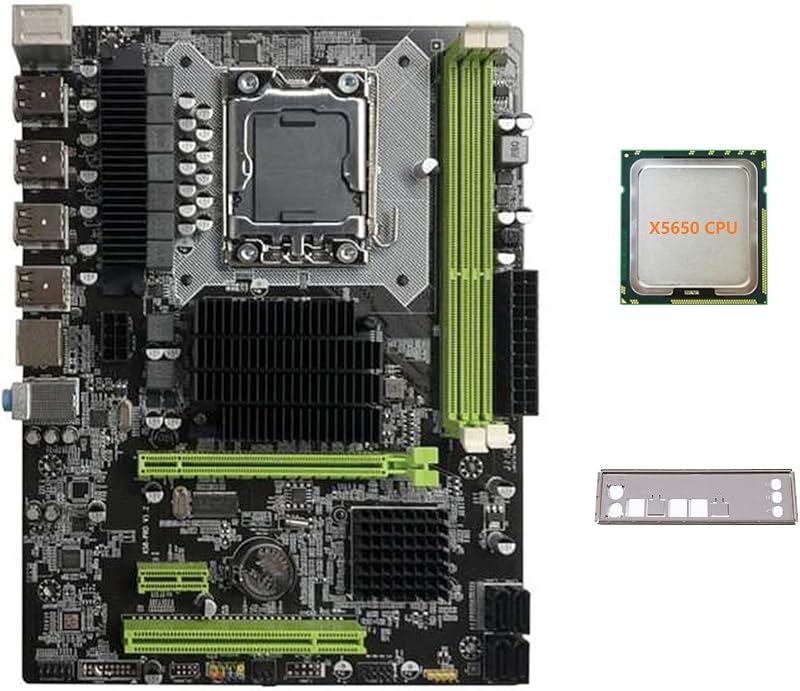 Lodokdre X58 Motherboard LGA1366 X5650 CPU DDR3 ECC Memory Graphics Card Support