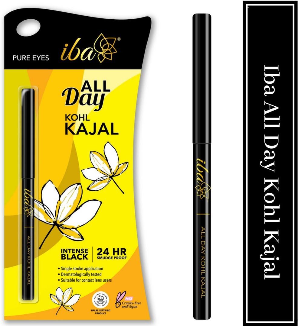 Iba Halal Care All Day Kohl Kajal, Jet Black, 0.35g