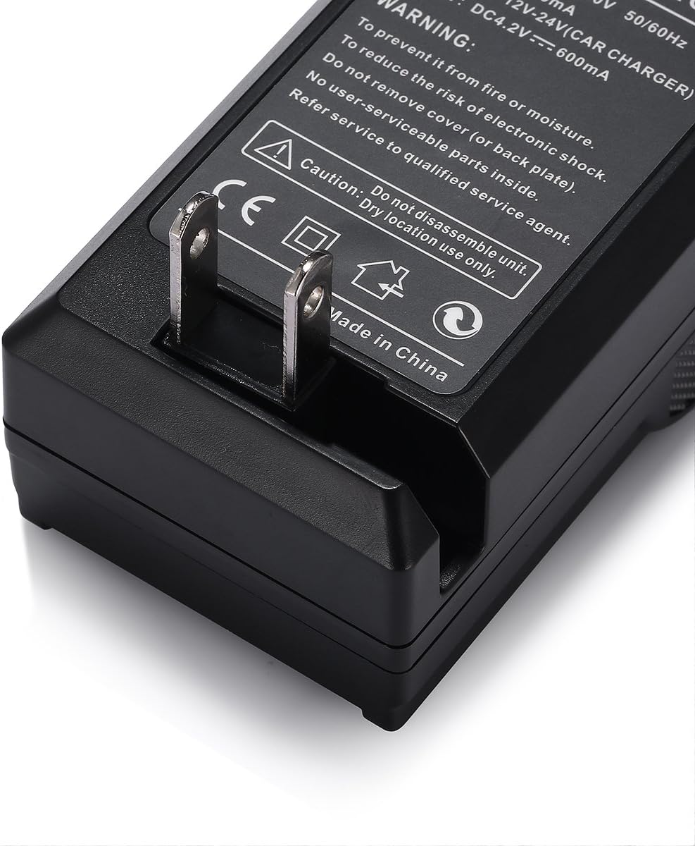 Powerextra 2 x NP-40 Battery and Charger Compatible with Casio NP-40, Casio Exilim EX-Z600, EX-Z750, EX-Z1000, EX-Z1050, EX-Z1080, EX-Z1200, Kodak AZ421(Free Car Charger Available)