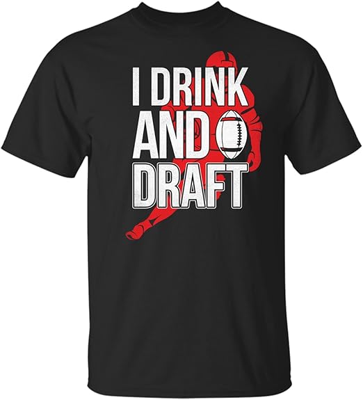 Teechopchop I Drink and Draft Funny Football Sports Referee Men Funny T