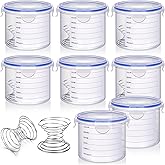 Remerry 8 Sets Paint Container with Stainless Steel Mixing Ball Touch up Storage Cups with Lids Paint Containers Storage Airtight for Repainting(600 ml)