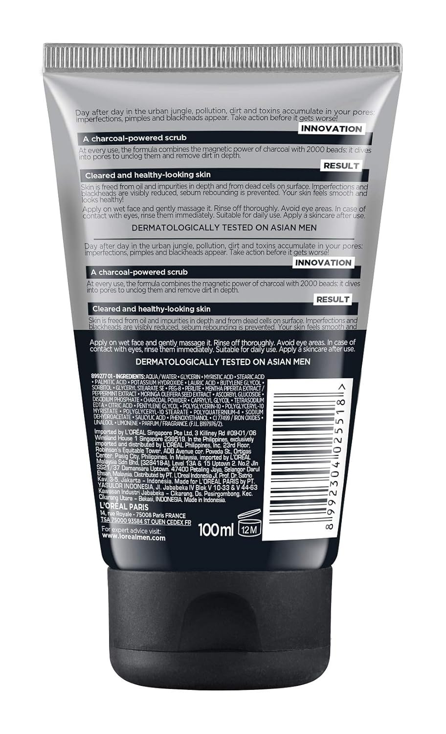 loreal anti blackhead face scrub