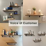 Mardili Shelves Wood Wall Mounted Shelf Rustic Set of 5 Light Brown 16.5 view 4