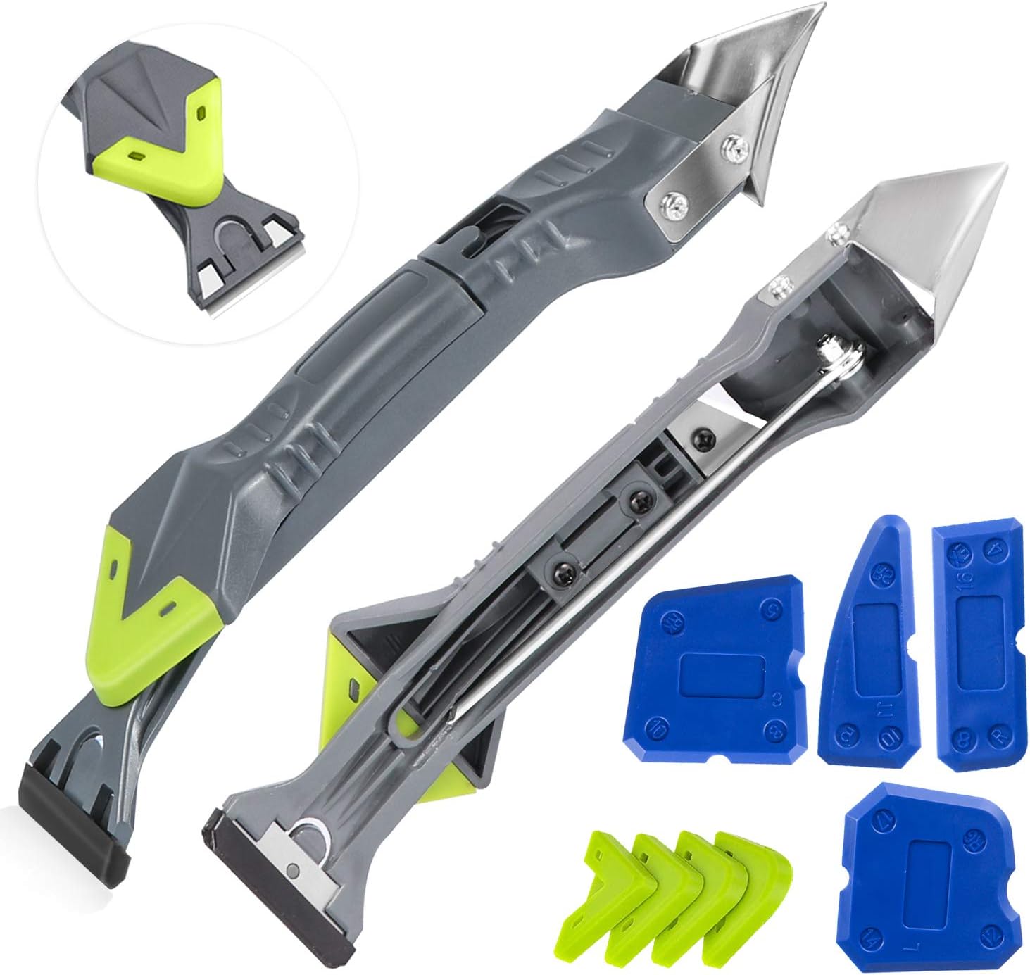 Silicone Remover, 9 Pcs Mastic Removal Tool Sealant Finishing Tool Tile