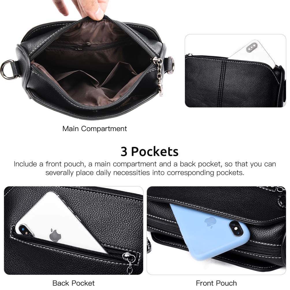 VBIGER Handtaschen Damen Klein PU Leder Umhängetasche Leicht Schultertasche Hobo Taschen groß Perfektes Geschenk für Mama und Tante