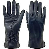 Zjjseloru Womens Clod Weather Gloves Lambskin leather Cashmere or Wool Lined