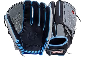 PHINIX 12 1/2 Inch Slowpitch All Pigskin Softball Gloves Multiple Colors
