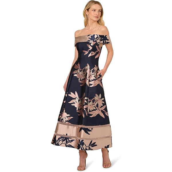 Amazon.com: Adrianna Papell Women's One Shoulder Jacquard Dress