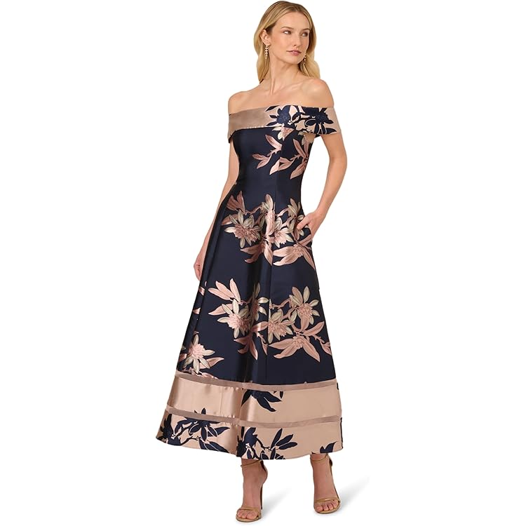 Amazon.com: Adrianna Papell Women's Floral Organza High Low Dress