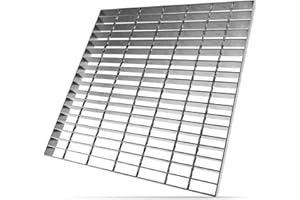 LYASIL Galvanized Steel Drain Grate 28x28 Inch Outdoor Square Drain Cover B Class Heavy Duty Sewer Grate Replacement Durable Channel Grate for Driveway Concrete Yard