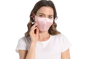 ROSEWARD 100% Mulberry Silk Face Mask for Women Men Reusable Adjustable with Filter Pocket