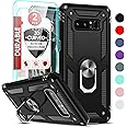 LeYi for Galaxy Note 8 Phone Case with [2 Pack] 3D Screen Protector, Military-Grade Magnetic Ring Holder & Kickstand Cell Android Unlocked Case for Samsung Note 8, Black