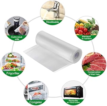 Amazon De Mixmart Vakuumbeutel Fur Vakuumiergerat 22 Cm X 10 M Verpackungsrollen Geeignet Fur Vakuummaschinen Alle Marken