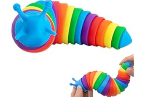 Zayin Fidget Slug Articulated Fidget Toy,Realistic Slug Insects Fidget Toy,Fun Crawling Sensory Toy Can Be Twisted Casually P