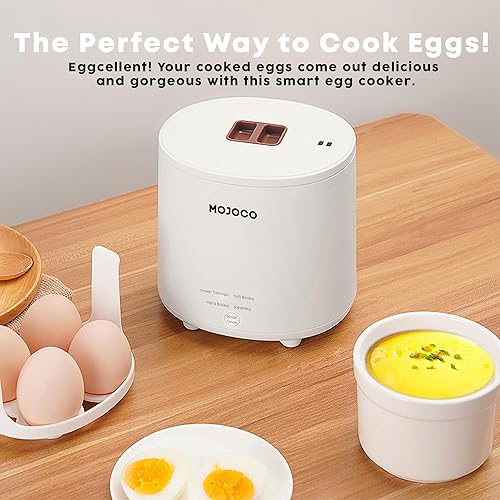 Mojoco Rapid Egg Cooker Mini Egg Cooker for Steamed, Hard Boiled
