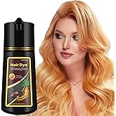Blonde Brown Hair Dye Shampoo 3 in 1, Natural Hair Dye for Men & Women, Shampoo Para Canas, Long-Lasting for 100% Gray Hair Coverage 16.9 Fl Oz (Blonde brown)