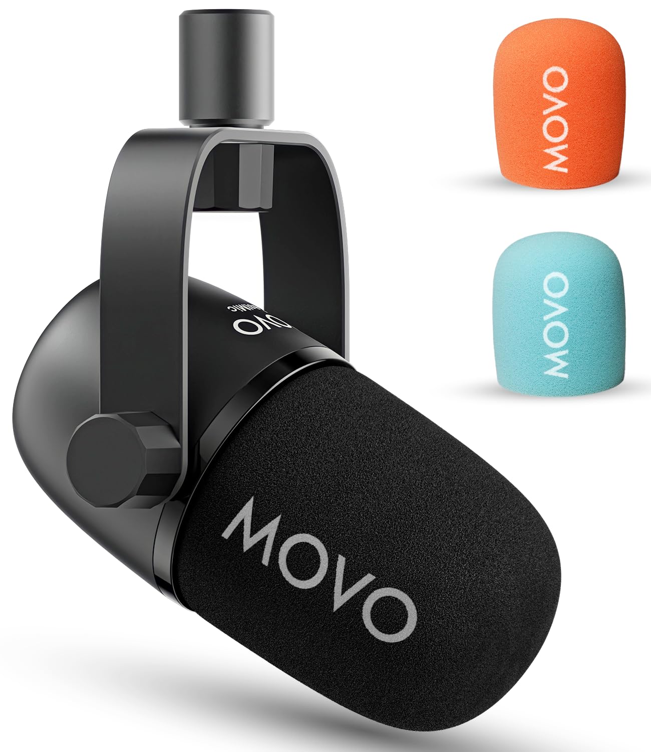 Movo CastMic Dynamic XLR Podcast Microphone for PC, Gaming, Streaming, YouTube, and Musicians - Cardioid Podcast Mic for Content Creators