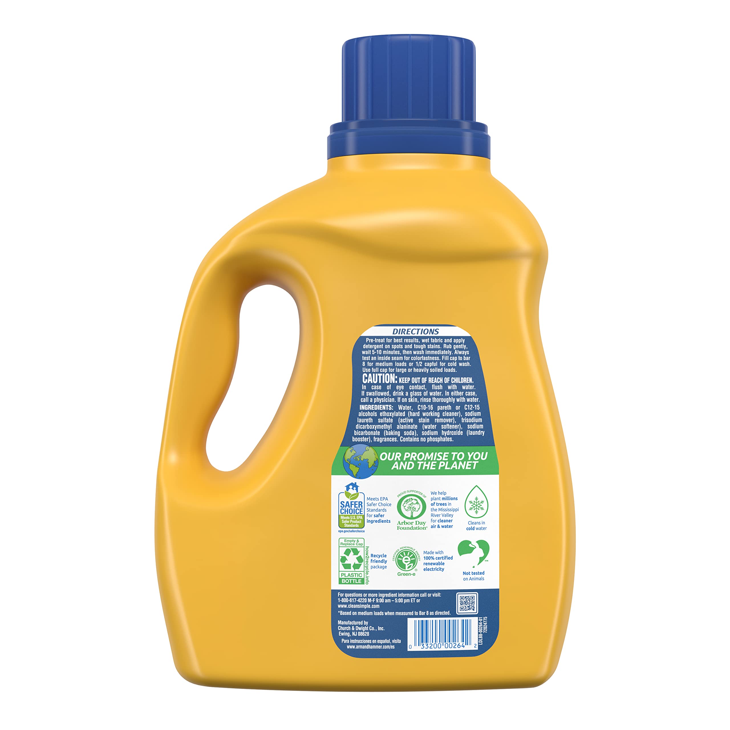ARM & HAMMER Clean & Simple, 77 Loads Liquid Laundry Detergent, 100.5 Fl oz