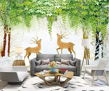 Fondo De Pantalla 3d Para Sala De Estar Paisaje Animal Tv Telon De