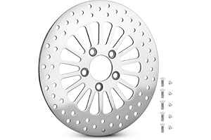 Chabushi 11.8'' Rear Brake Rotor with Bolts for Harley Road King FLHR 2008-2016/for Street Glide FLHX 2008-2013/for Road Glide/for Electra Glide FLHTCU FLHT Polished Stainless Steel Brake Disc Rotor