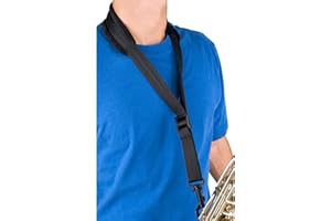 PRO-TEC Pro Tec A310P 22-Inch Regular Padded Saxophone Neck Strap with Swivel Snap Black