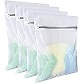 Laundry Bags Mesh Wash Bags(4Pcs,16 x 20 Inches),delicate laundry bag for College,Dorm,Storage