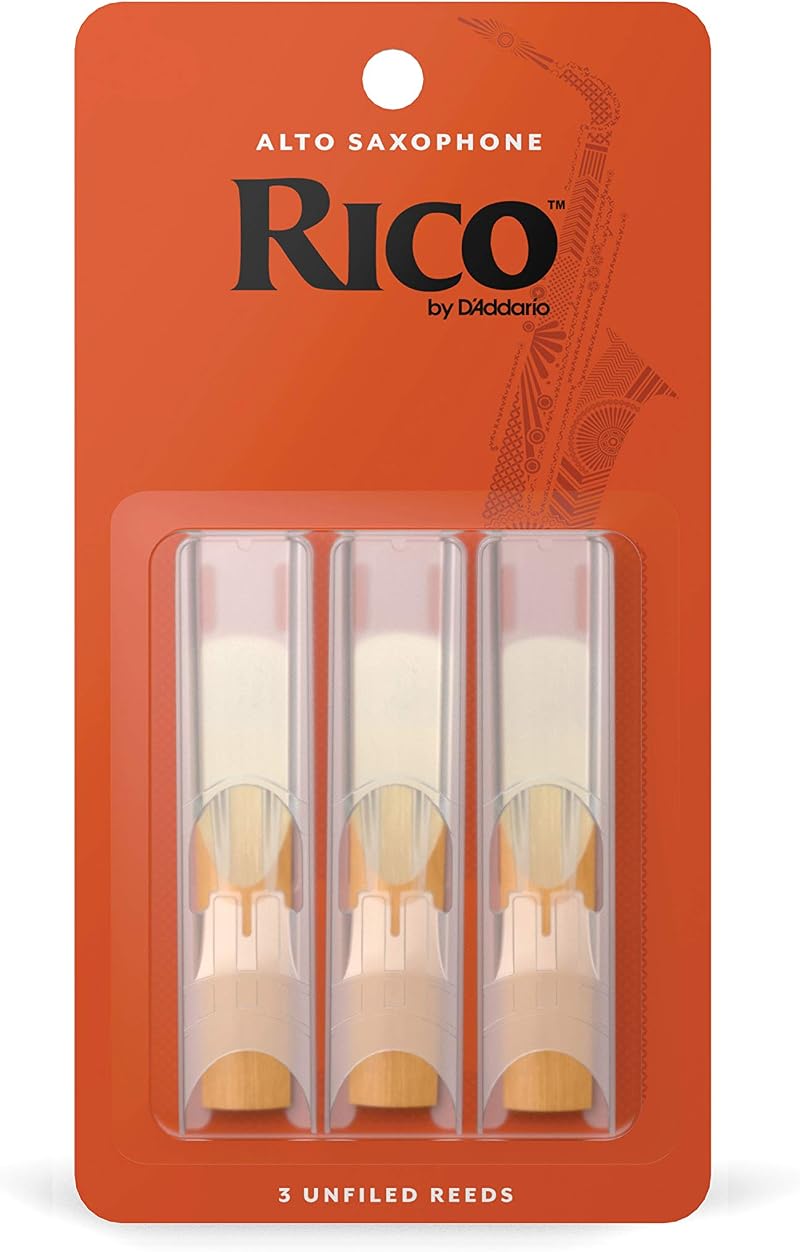 D’Addario Rico Alto Sax Reeds 3.0 - 3 Pack for Beginners