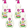 Dapple Baby Bottle Soap, Hypoallergenic Dish Soap for Baby Bottles, Powered by Plants, Citrus, 16.9 Fl Oz (Pack of 4)