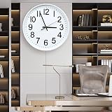 Esteopt Wall Clock 12 Inch Silent Non-Ticking Modern Plastic White view 4