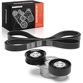 A-Premium Engine Serpentine Belt Drive Kit with Tensioner | Compatible with Jeep KJ Series 2002-2006 Liberty 3.7L
