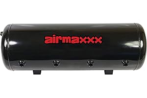airmaxxx Steel Air Tank 8 Gallon 9 Port, Black