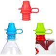 Kiddikap Original Water Bottle Topper for Toddlers – 100% Silicone Sippy Top Spout with Protective Cap makes the Bottle Top a