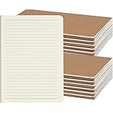 ZCZN 24 Pack A5 Kraft Notebooks Bulk, 8.15x5.5 Inches Lined Paper Journaling Notebooks, Notebooks for Work, Composition Notebooks for School, Journal Notebooks for Office, 60 Pages