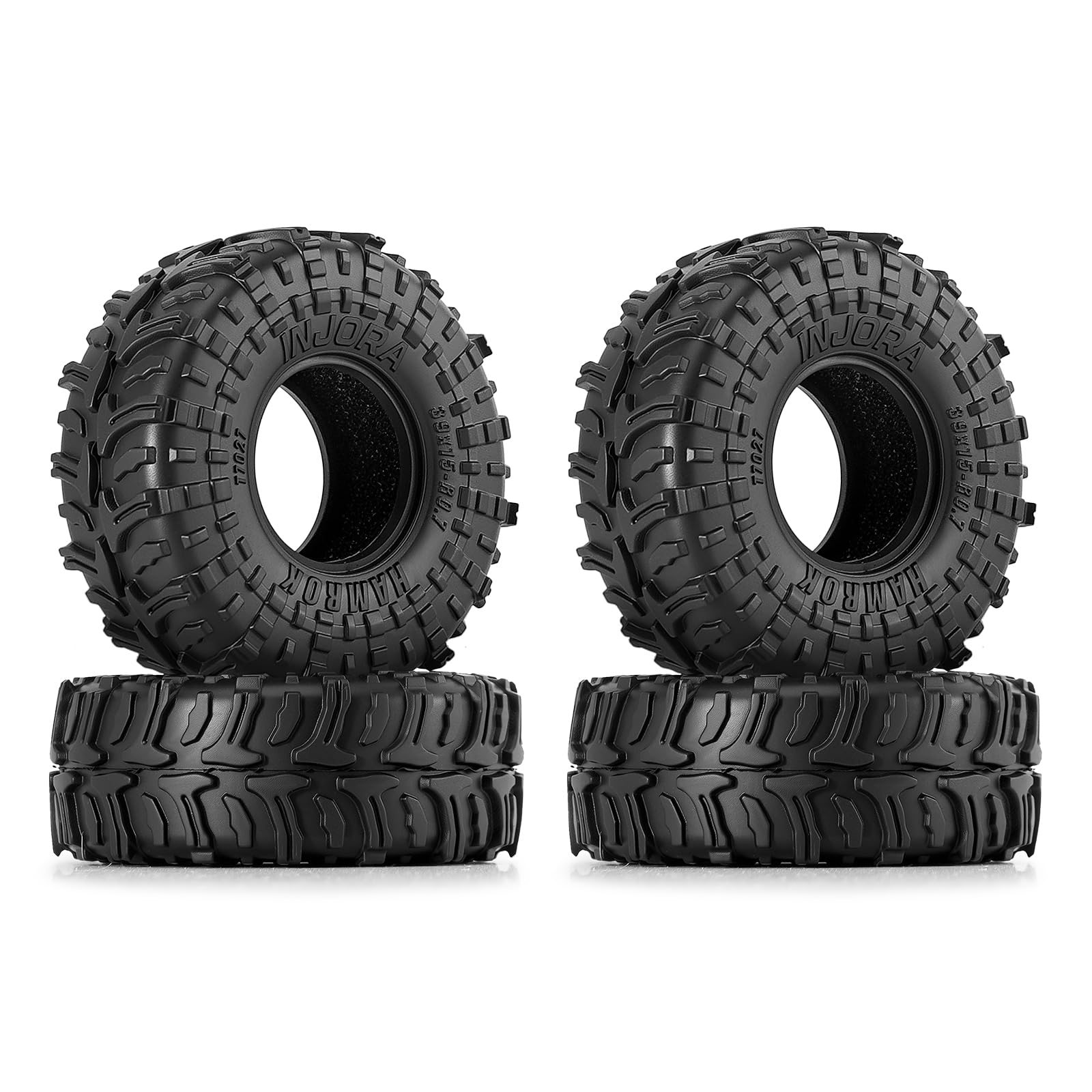 INJORA 0.7" HAMROK Tires 39 * 15mm for 1/30 Axial SCX30 (T7027)