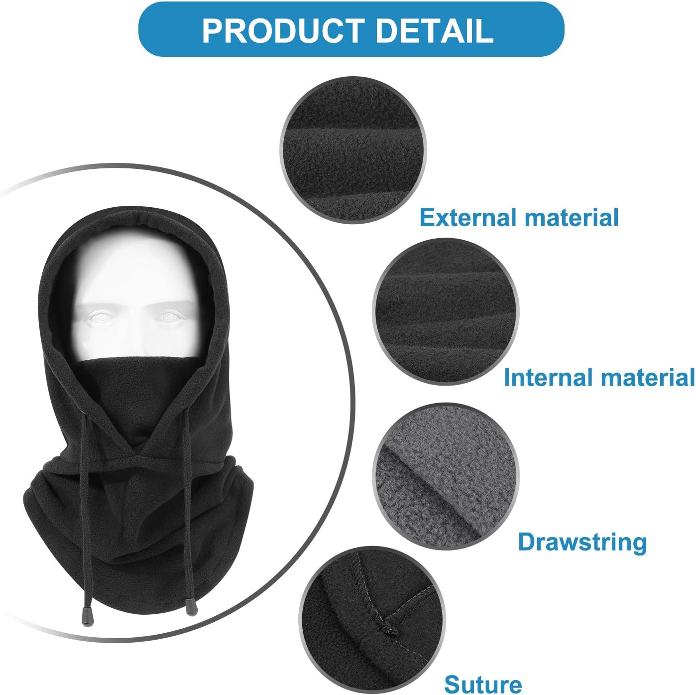 TAGVO Winter Thermal Fleece Balaclavas - Image 5