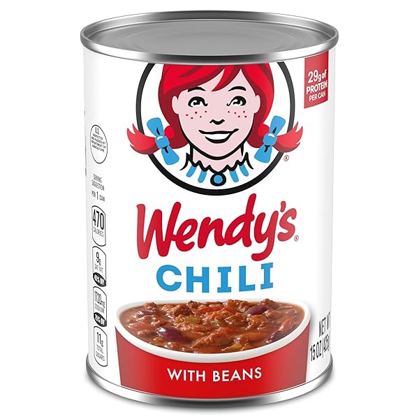 WENDY’S CHILI WITH BEANS, CANNED CHILI, 15 OZ.