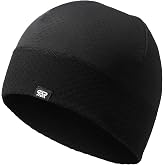 Thermal Skull Cap Beanie Helmet Liner Soft Warm Cycling Cap For Men Women | Thin Fleece Ear Warmth,Sweat-wicking,Quick-dry,Hardhat Liner,Construction work,Cycling,Football,Ski,Running,Wave cap