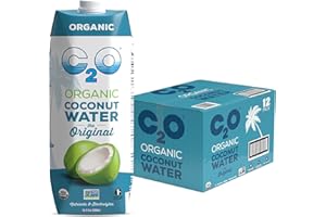 C2O - Organic Coconut Water, The Original Flavor (12 Pack) - Made with Fresh Coconut Water - Plant Based, Non GMO - Natural Hydration, Essential Electrolytes, & Potassium - 12 Tetra Packs, 16.9 FL OZ