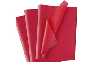 Red Tissue Paper, 120 Sheets Red Christmas Gift Wrapping Tissue Paper for Gift Bags Crafts Packaging Art DIY Birthday Wedding
