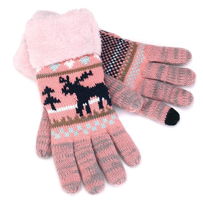 Yan Lei Womens Knitted Winter Gloves With Roll Up Cuffs #womens #winter #gloves