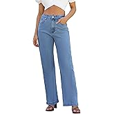 ETTELO Womens Jeans High Waisted Straight Leg Loose Stretchy Lightweight Tummy Control Trendy Jeans for Women 2025