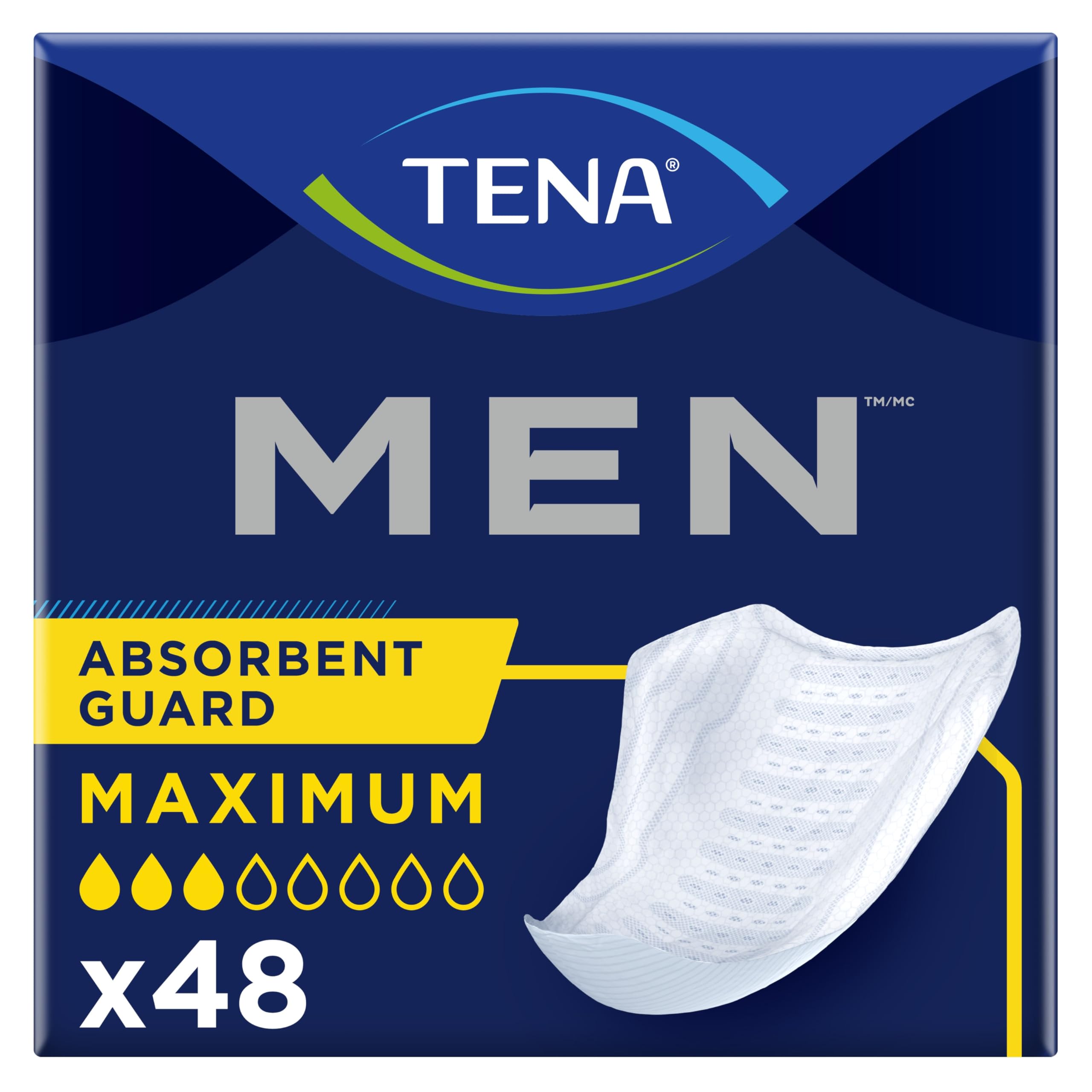 Photo 1 of Tena Incontinence Guards for Men, Moderate Absorbency, 48 Count