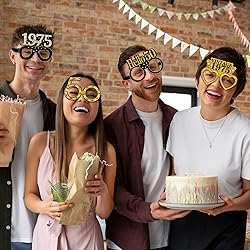 Turypaty 24Pcs 1975 50th Birthday Paper Glasses