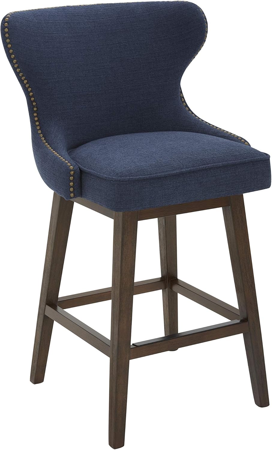 Amazon Brand – Stone & Beam Louise Memory Swivel Counter-Height Barstool, 38.2