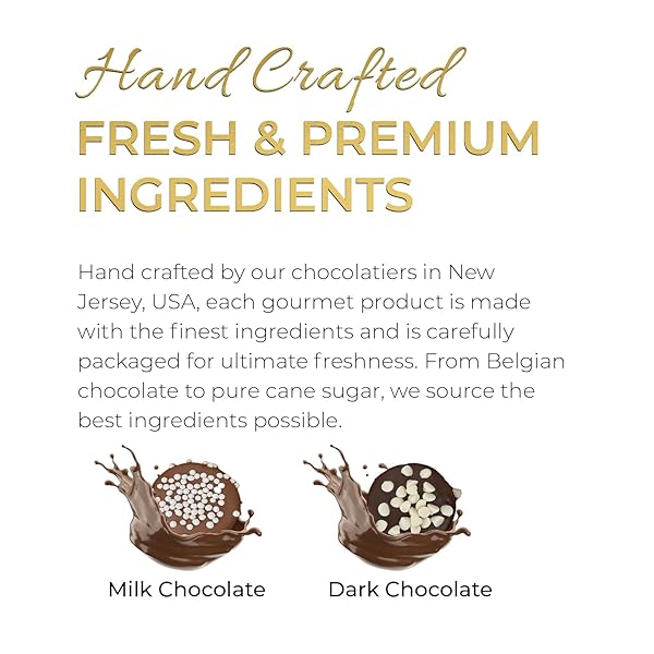 CRAVINGS BY ZOE BIRTHDAY CHOCOLATE COVERED COOKIES GIFT BASKET | 6 COUNT | KOSHER MILK & DARK BELGIAN CHOCOLATE GOURMET FOOD GIFT BOX | BIRTHDAY, THANK YOU, CANDY GIFTING MEN WOMEN HIM HER MOM
