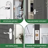 HANDLESTORE Shaped Scroll Door Handle Pack Polished Chrome 2.5" Latch 3" Hinges view 8
