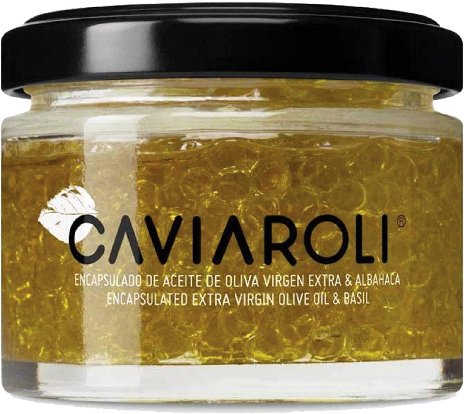 Encapsulated extra virgin olive oil & basil 50g. Caviaroli