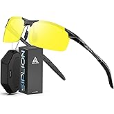 SIPLION Polarized Sunglasses Men Sports: UV Protection Ultra Light Al-Mg Metal Frame Ideal For Driving Fishing Running Golf