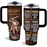 DUUV Armor of God Tumbler 40 Oz, Inspirational Christian Design, Stainless Steel Insulated Mug with Bible Verse, Christmas Gift for Religious Individuals, Spiritual Seekers, and Fantasy Fans